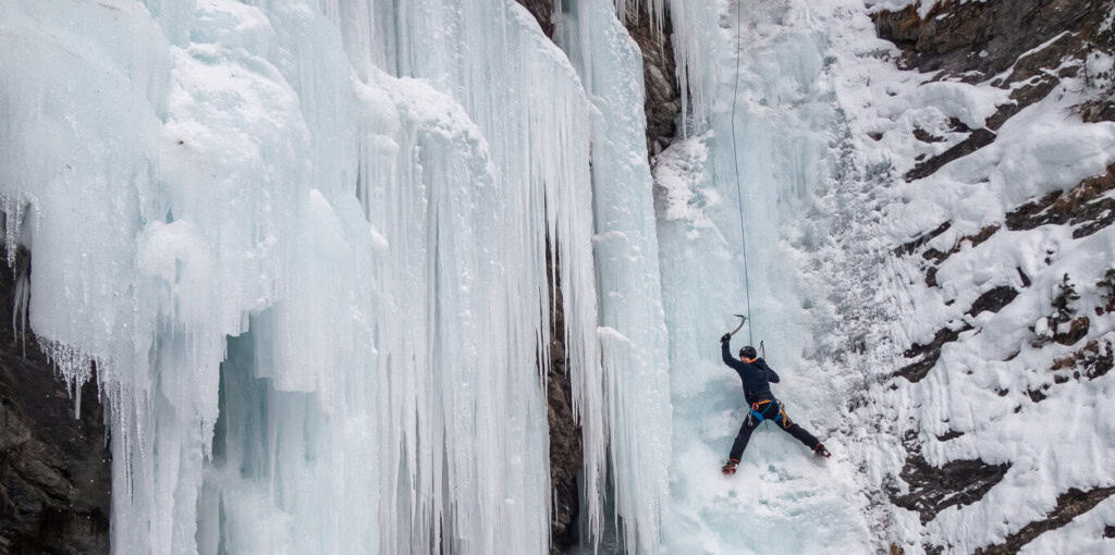 Ice climbing in the Avers