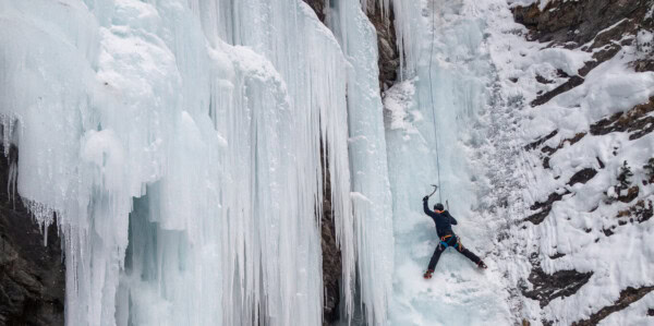 Eisklettern im Avers