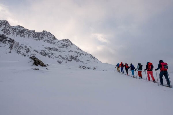 Ski tour ascent