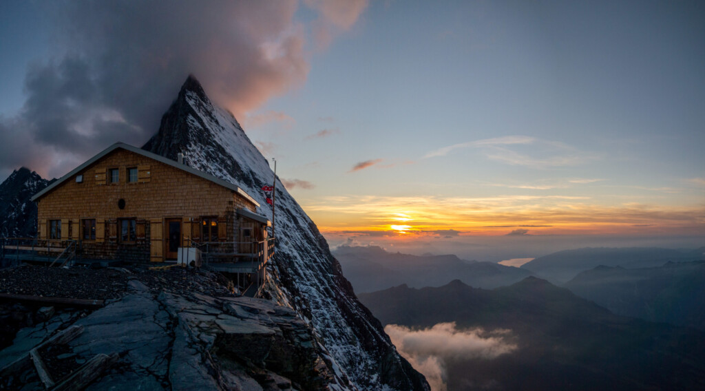 Blick auf den Eiger von der Mittellegihütte