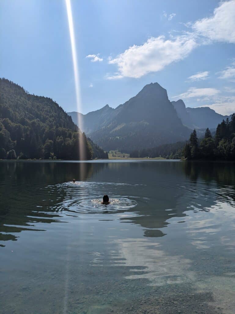 Baden im Obersee nach der Tour auf den Rautispitz