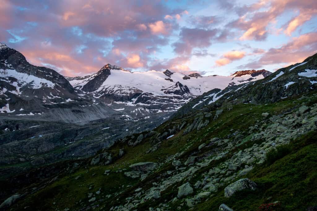 Sonnenuntergang im Gauligebiet