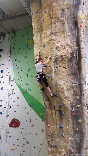 Climbing in the Winterthur climbing centre, 6aplus