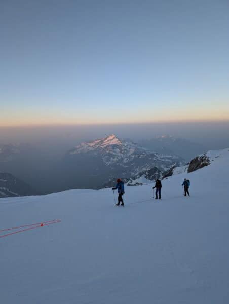 Im Aufstieg zum Naso auf der Spaghetti Tour mit Ski