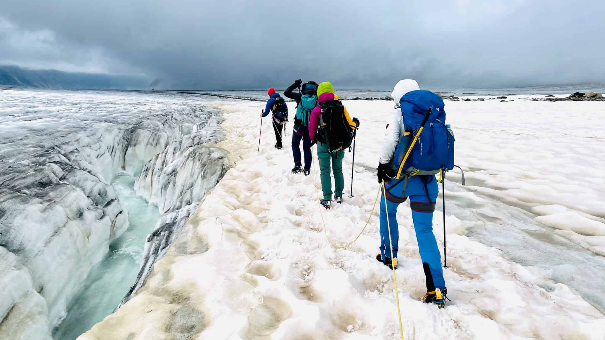 Trekking on the Aletsch Glacier