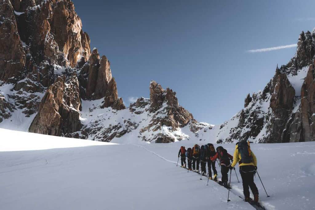 Ascent on ski tours during Christmas and New Year