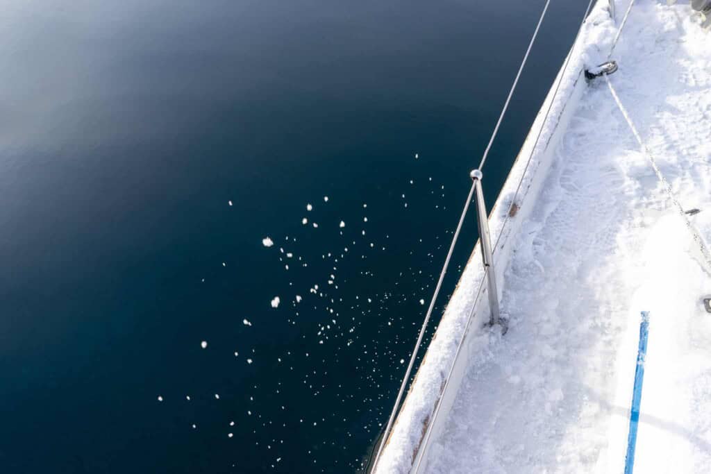 Snow and sea