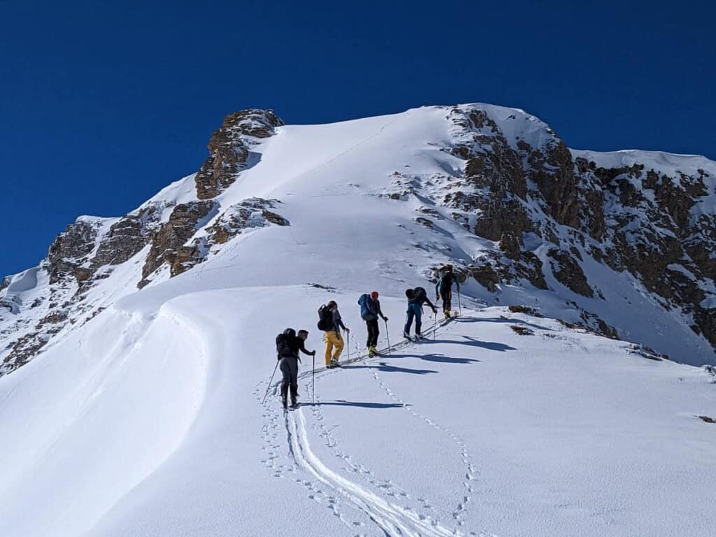 Summit ascent on the Gemmi