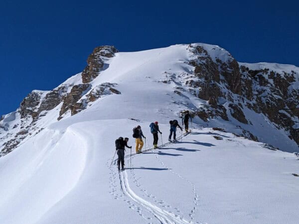 Summit ascent on the Gemmi