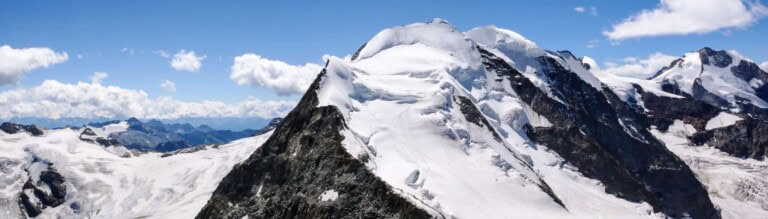 Piz Bernina vom Palü aus gesehen.