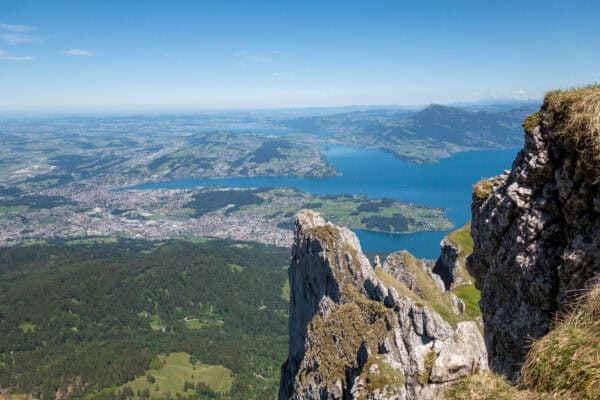 Blick vom Pilatus auf den Vierwaldstättersee