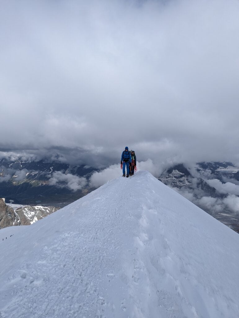 Summit ridge on the Breithorn