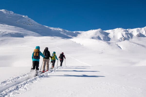 Ski tours on the ascent of the Simplon