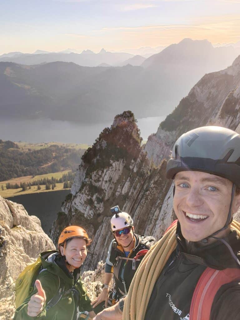 Seilschaft am Bockmattli am Klettern