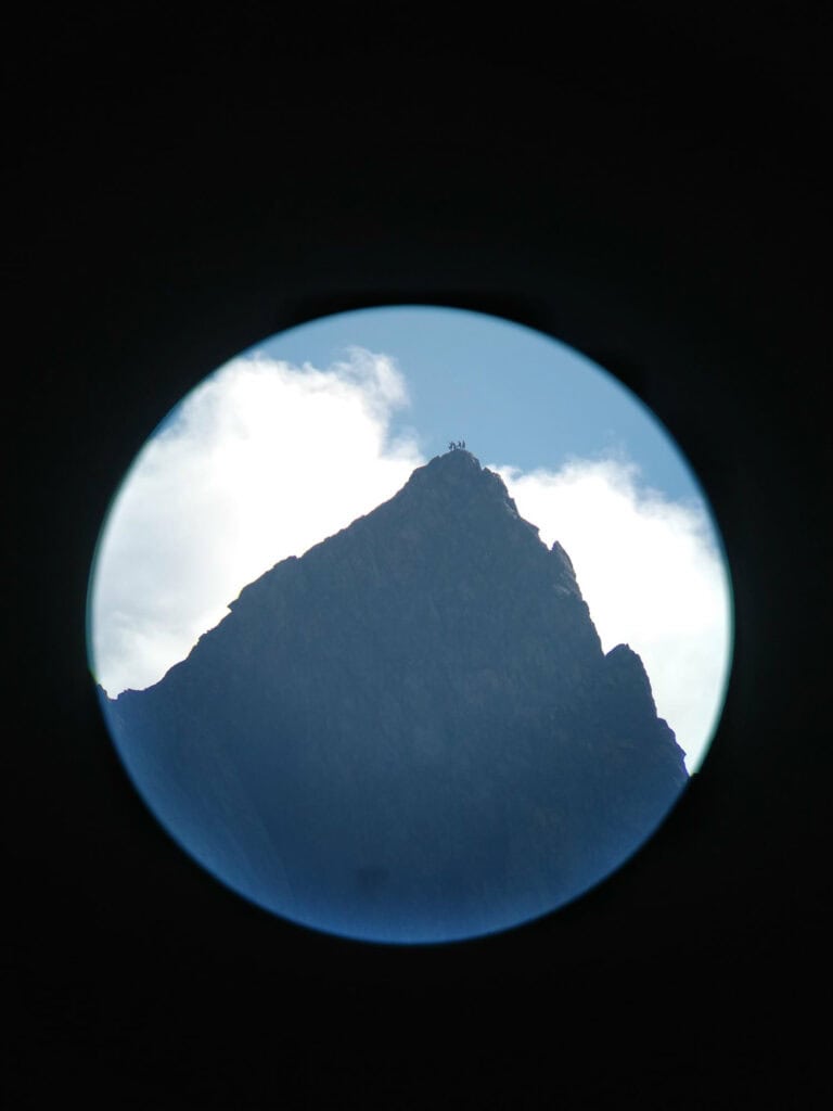 The Brandlammhorn through the telescope