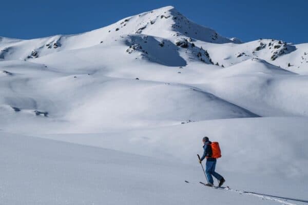 On the ascent on a ski tour in Kosovo