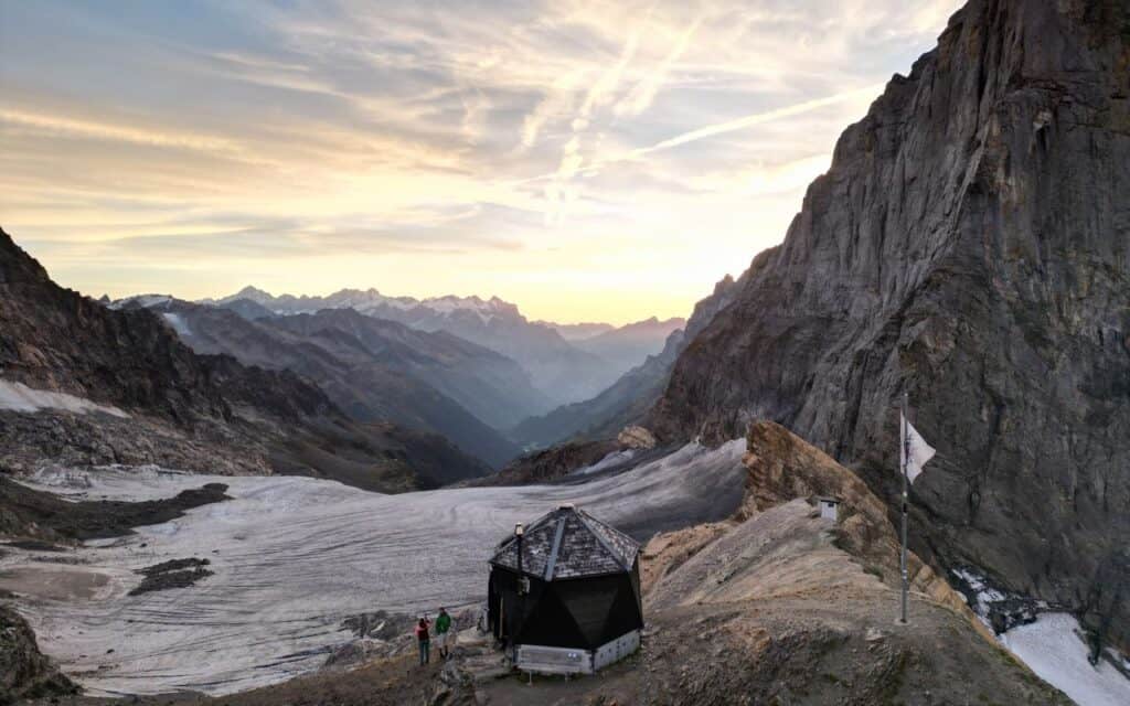 Grassenbiwak at sunrise
