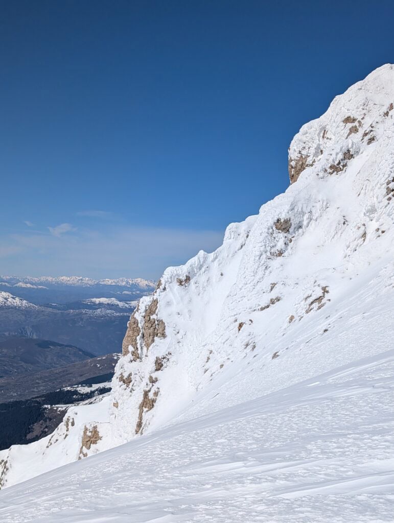 Skiberge und Aussicht auf Skitouren in Albanien im Balkan