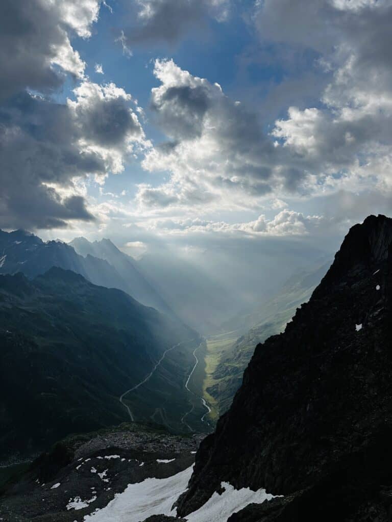 View of the Susten Pass from the Sustenlochspitz