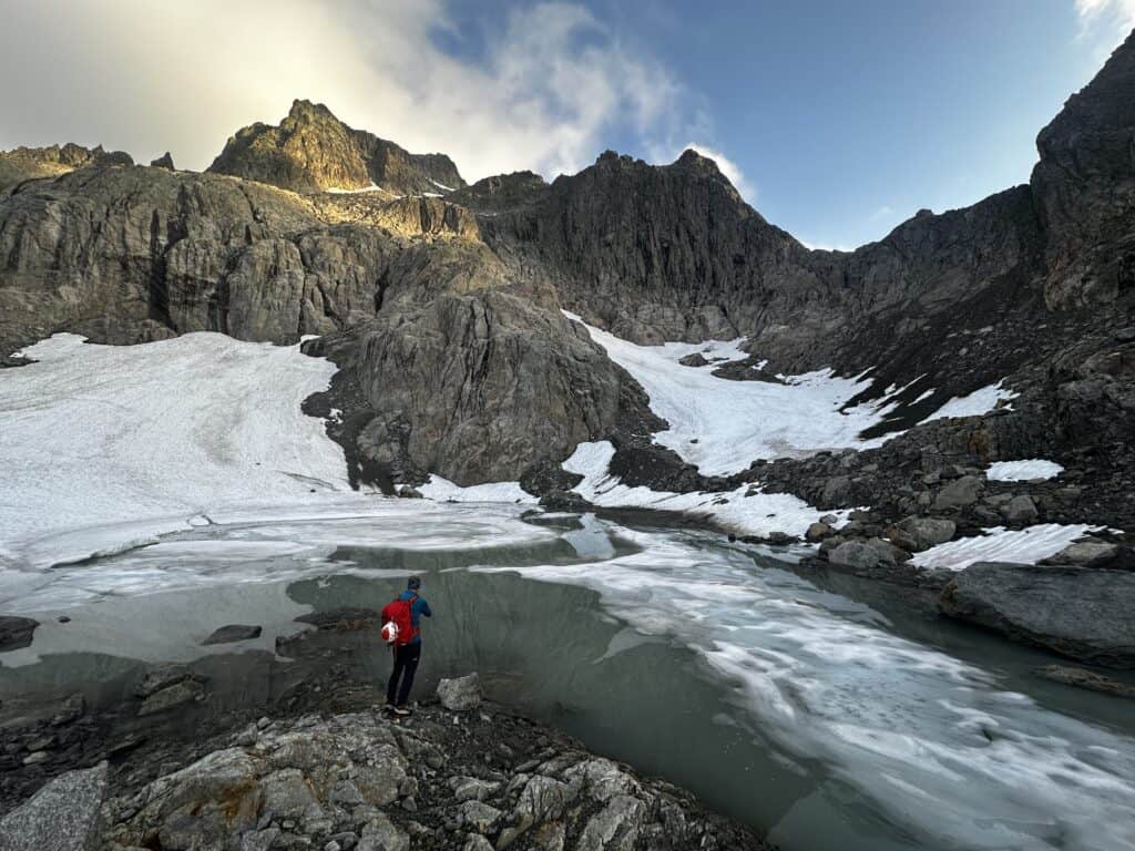 Glacier lake on the approach to the Sustenlochspitz