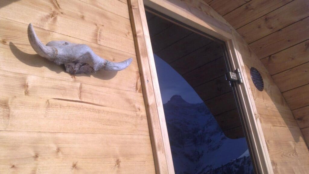 Sauna at the Hotel Camana in Safiental