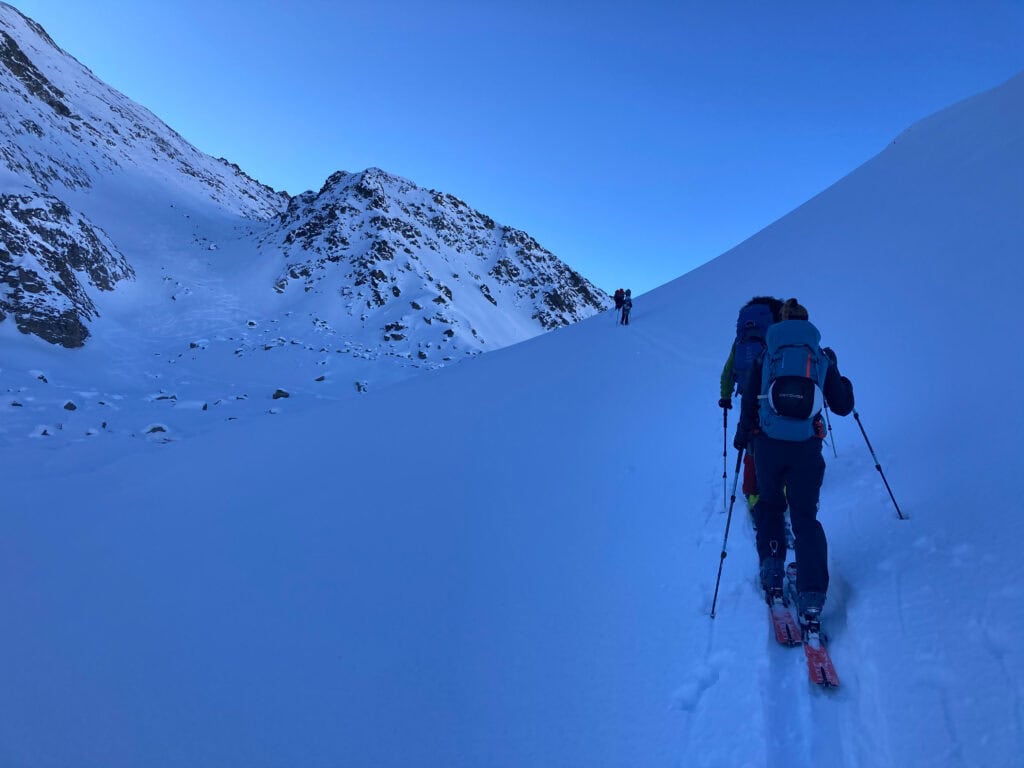 Ski tours in the Jenatsch area above Bivio on the Julier Pass