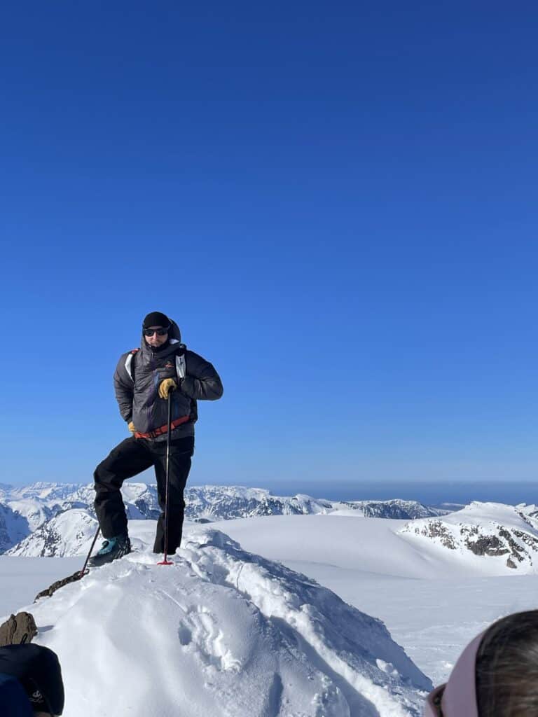 Summit on a ski tour in Finnmark, Norway