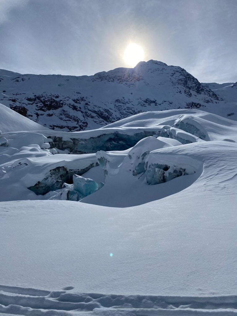 Sun, powder and glaciers near Sulden