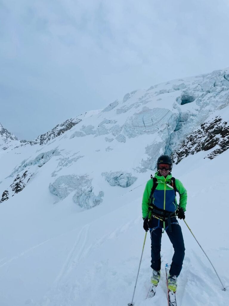 Ski tourers in front of the Cevedale