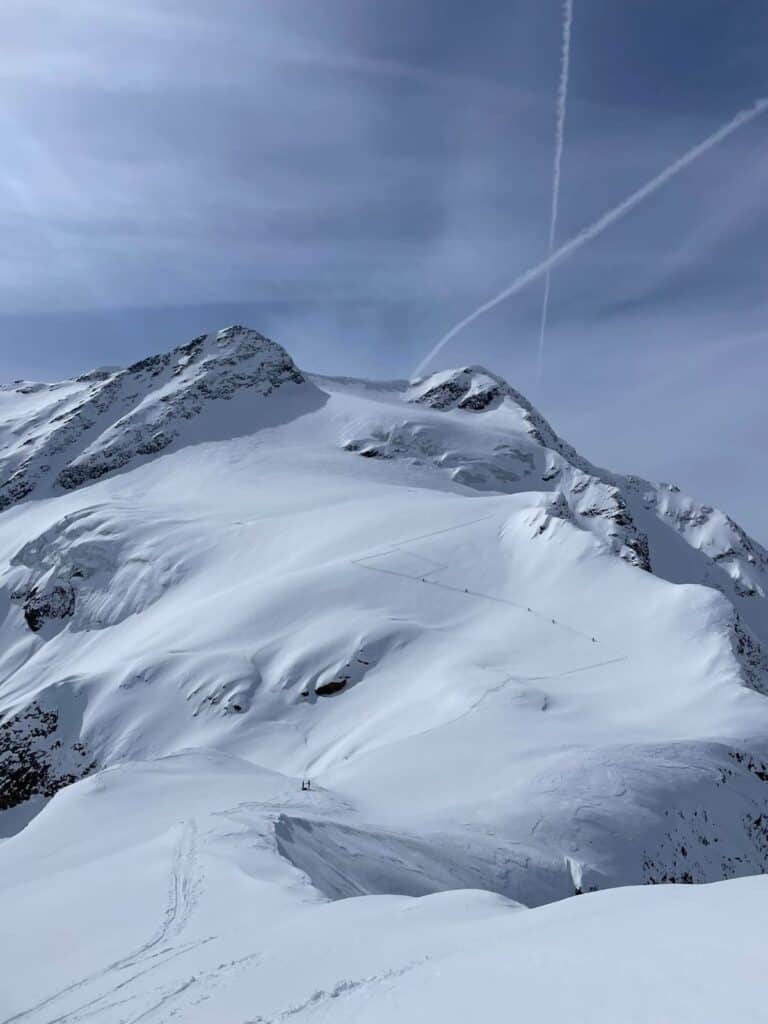 Perfect ski touring terrain around the Rifugio Branca