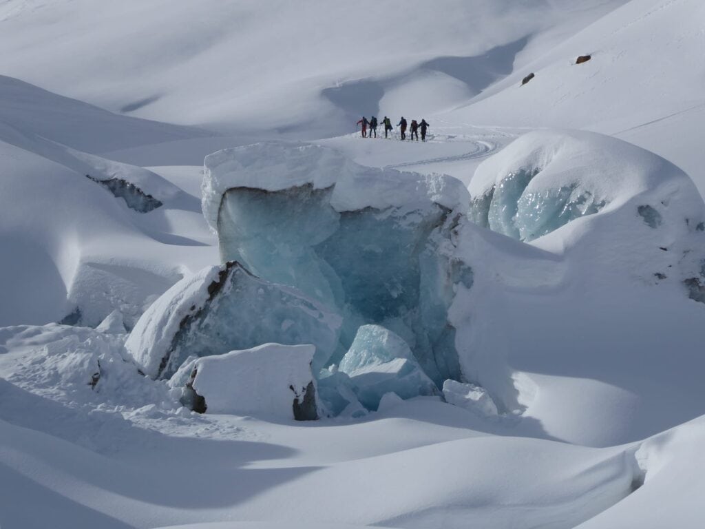 Glacier formations in the Cevedale massif