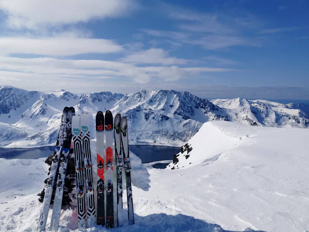 Skiing in Finnmark, Norway.