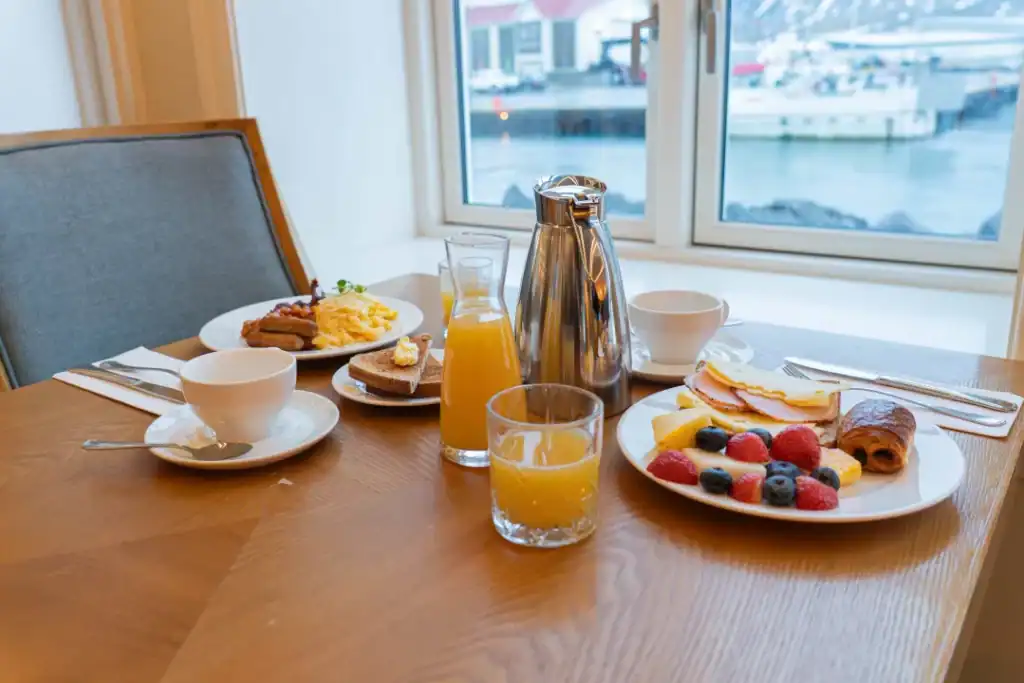 Breakfast at the Siglo Hotel in Iceland