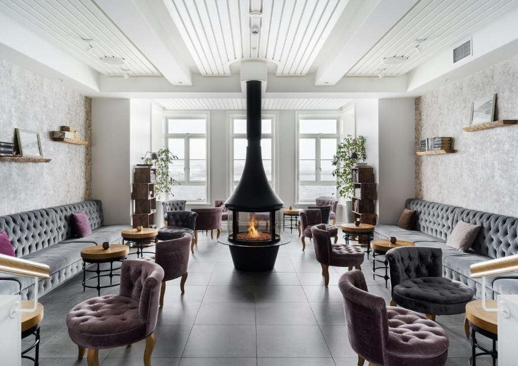 Cosy fires at the Siglo Hotel